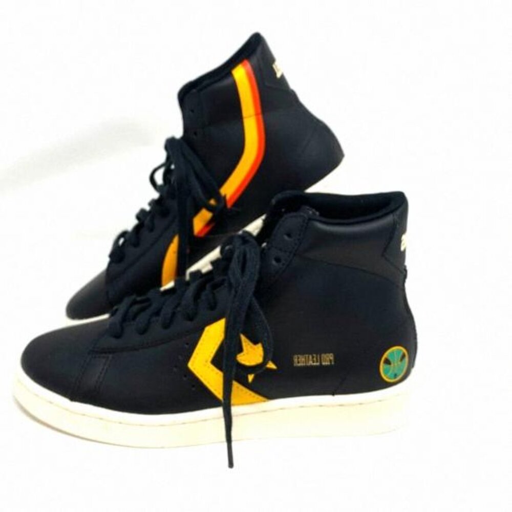 💖MEGA SALE💖Converse Women 271168C PRO LEATER Black Gold Sneakers Basketball
